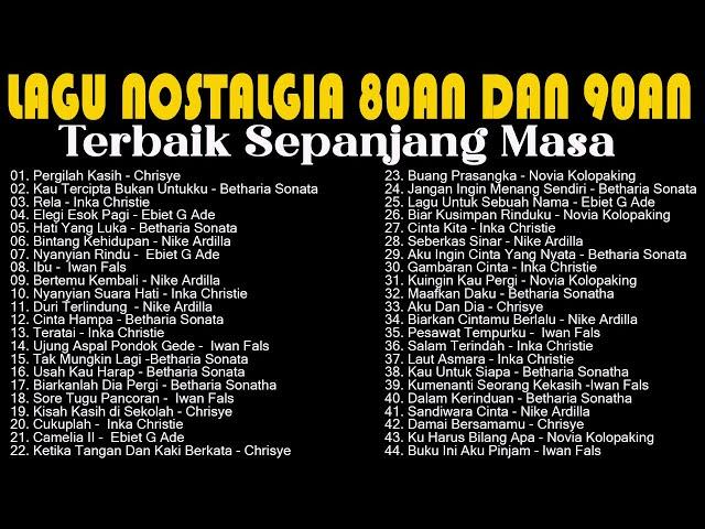 Lagu Nostalgia 80an dan 90an Terbaik Sepanjang Masa