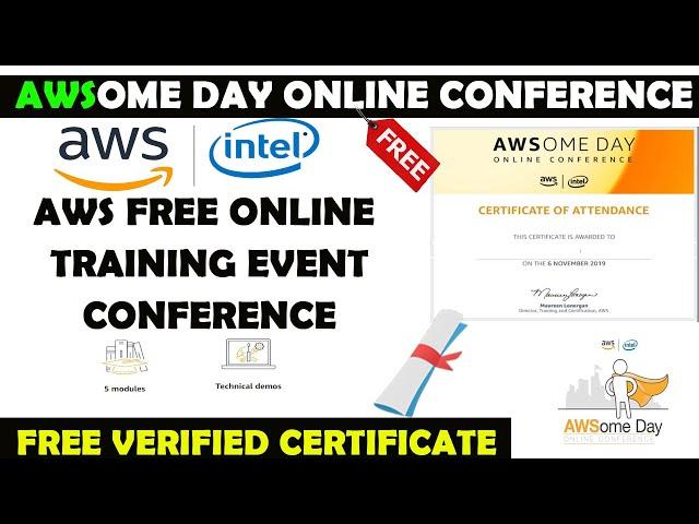 AWS Free Certification  | AWS Free Online Training | AWSome Day Online Conference