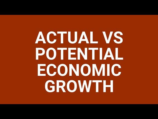 Actual vs potential economic growth