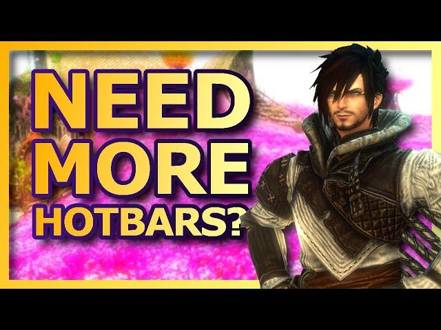 FFXIV Guide - How to get over 70 extra Hotbars and make them collapsible!