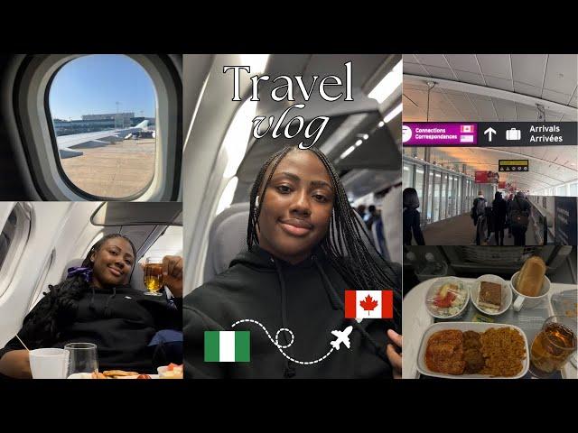 Travel Vlog: Travel with me from Nigeria  to Canada| 14 hours in the air | Amaracheee