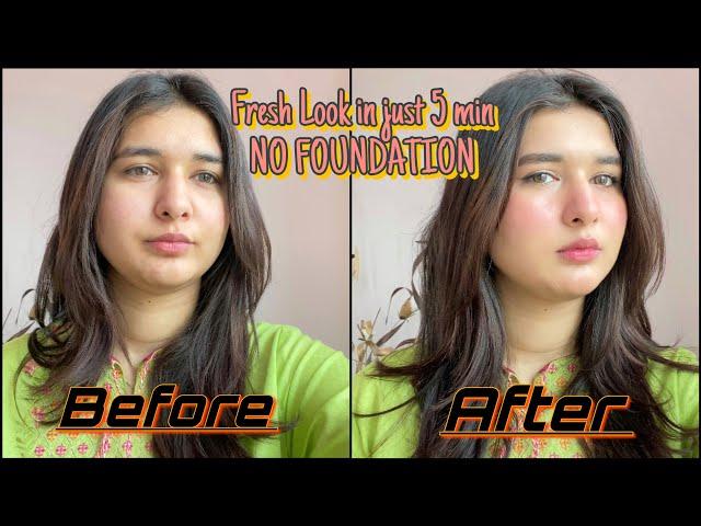 Fresh And Soft Makeup Look In 5 Mins|| Perfect For Everyday Makeup- Easy And Quick