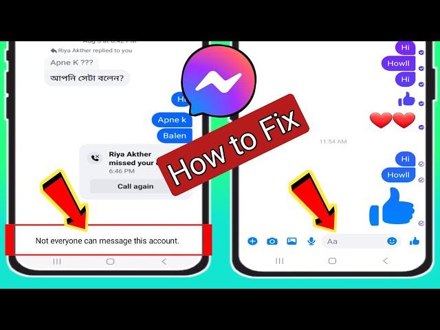 How to Fix Not Everyone Can Message This Account On Facebook Messenger Problem Solve