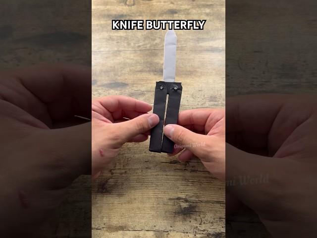 ORIGAMI KNIFE BUTTERFLY STEP BY STEP PAPER CRAFT WEAPON | DIY ORIGAMI KNIFE BUTTERFLY EASY TUTORIAL