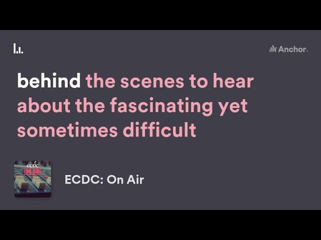 ECDC on Air - the podcast on European epidemiology