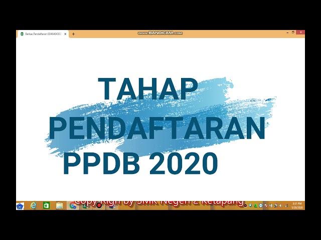 PROSES PRA PENDAFTARAN DAN PENDAFTARAN PPDB ONLINE KALBAR