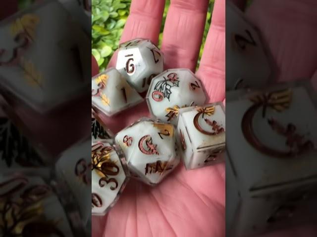 Autumn dice set #dice #rpg #gamergirl #resinart #handmadedice