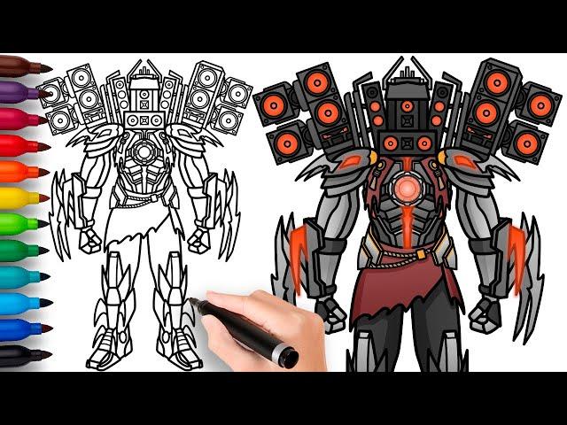 HOW TO DRAW NEW TITAN SPEAKERMAN | Skibidi Toilet Magnet War - Easy Drawing