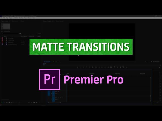 How to use matte transitions in Premiere Pro