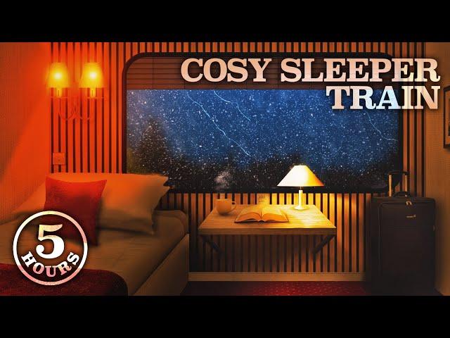 Cosy Sleeper Train on a Rainy Evening - Relaxing Background Noise Ambience for Study + Sleep