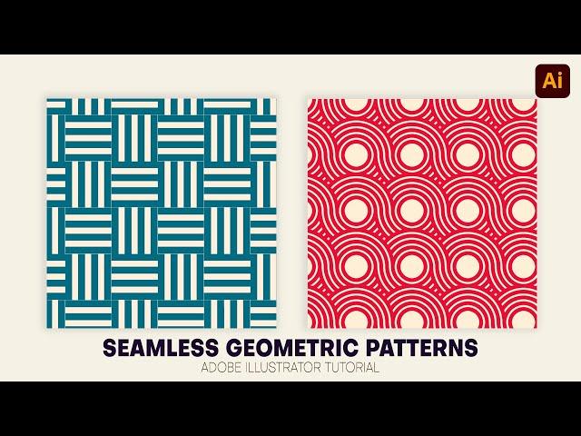 create seamless geometric patterns | adobe illustrator tutorial