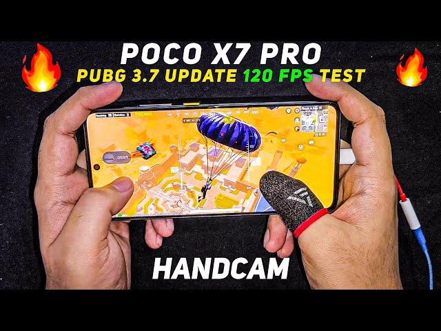 POCO X7 PROHANDCAM & PUBG 120 FPS TEST 3.7 UPDATE WITH FPS METER #pocox7pro #pocox6pro #poco