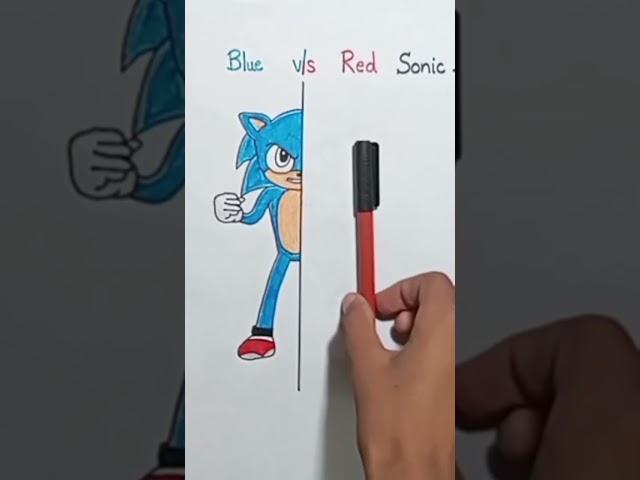 Red Vs Blue sonic drawing #drawing #arthive