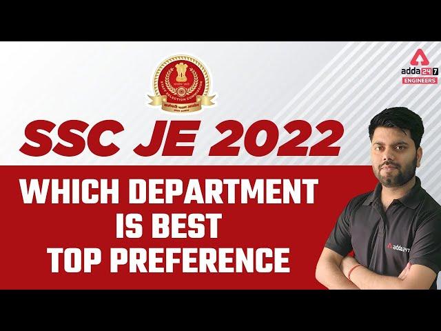 SSC JE 2022 | Which department is Best | cut-off marks