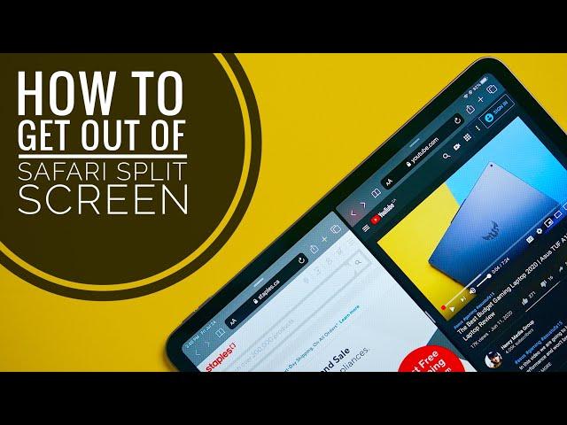 How to Get Out of Safari Split Screen Dual Windows on iPad | iPad Tutorial