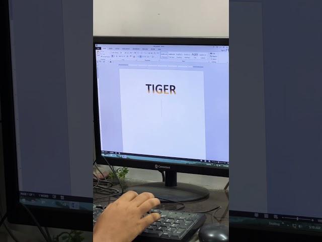 Tiger pictures in Ms word with short key #shortvideo #computer #viral