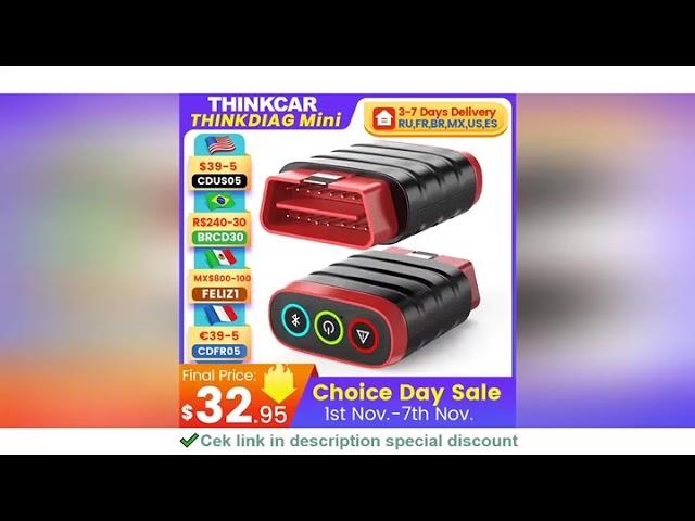 THINKCAR THINKDIAG Mini obd2 Bluetooth Scanner All Cars Full System Diagnos