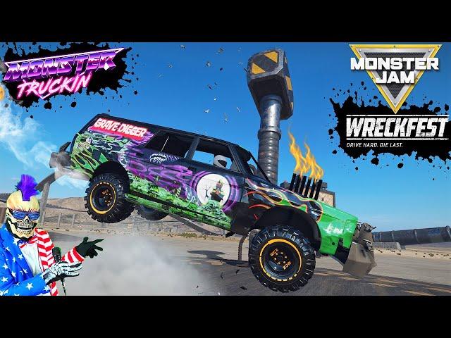 Monster Jam INSANE Crashes, Freestyle and High Speed Jumps | Wreckfest