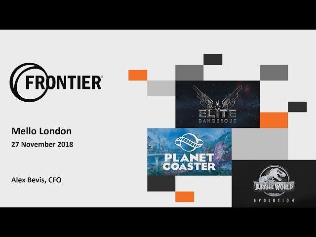 Frontier Developments (FDEV) Presentation at MELLO London November 2018