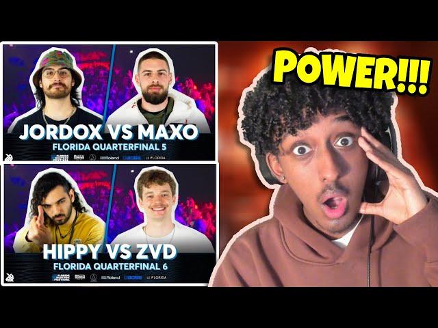 Yolow Reacts | JordoX vs MaxO & Hippy vs ZVD | Florida Beatbox Battle 2024 Quarterfinals