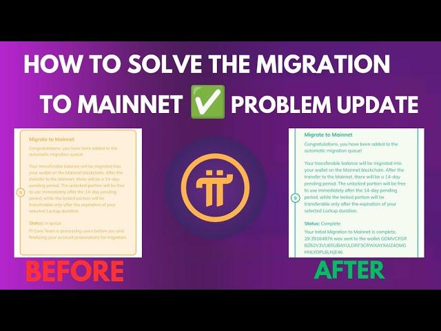 HOW TO SOLVE THE MIGRATION TO MAINNET PROBLEM UPDATE | To do Fast|  2024