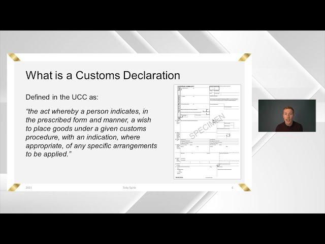 Customs compliance training | Customs Declarations | 2022