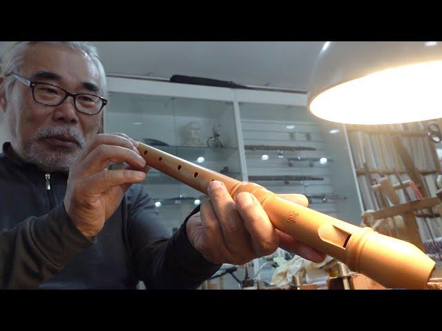 Amazing Wood Carving Skills! Process of Making Recorder by a Korean Instrument Artisan.