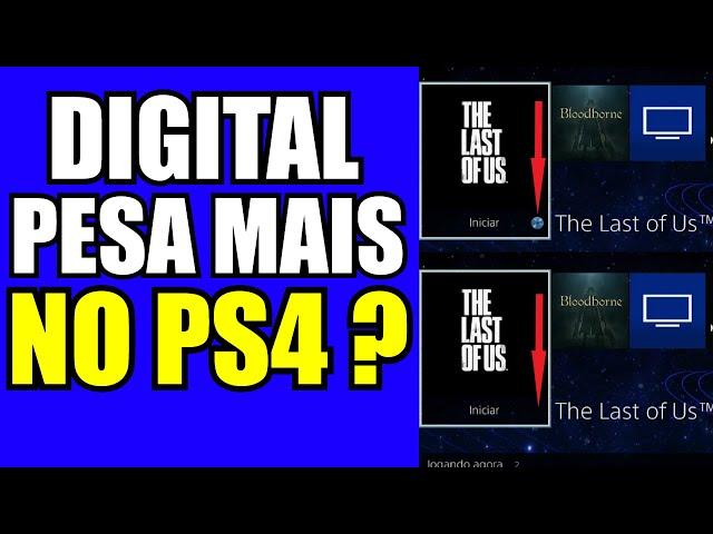 MÍDIA DIGITAL NO PS4 OCUPA MAIS ESPAÇO NO HD QUE MÍDIA FÍSICA ? VEJA O TESTE