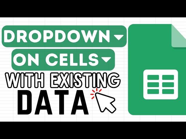 Make Dropdown List on Cells with Existing Data in Google Sheets (Easy Hack)