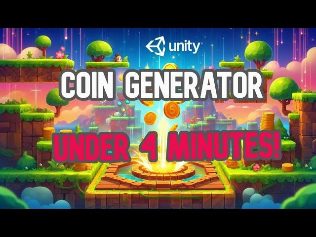 How to Make  a Coin Generator (or Loot Drop) in 4 Minutes | Unity Tutorial