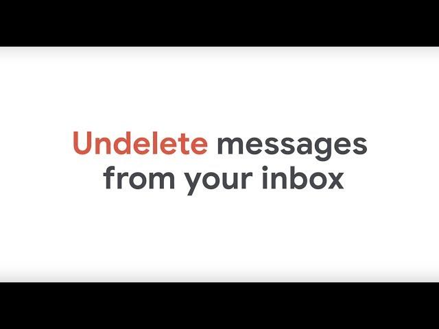Recover deleted messages in Gmail