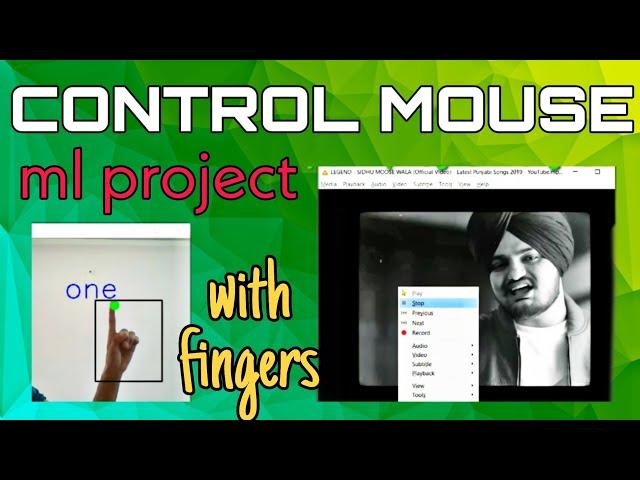 python machine learning project | control your mouse using fingers | opencv