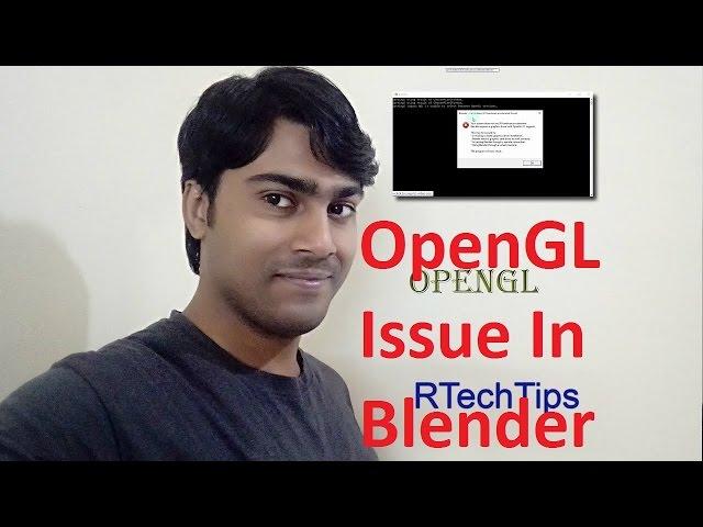 Blender -How to fix 3D hardware acceleration driver error (openGL)