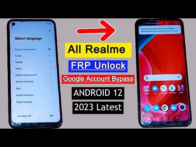 All Realme FRP Bypass 2023 Android 12 | All Realme FRP Lock/Google Account Bypass Without PC
