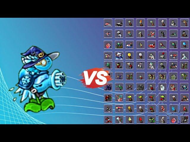 Super Ice Machine Gun Shooter with Extremely Cold Ice Beans vs All Zombies Max Level| pvz fusion