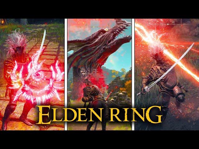 Elden Ring - All Dragon Spells Showcase (Dragon Magic & Incantations)