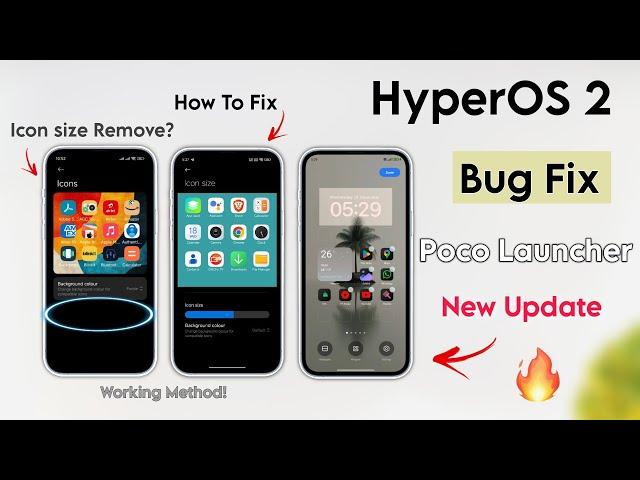 Hyperos 2 Big Fix - Icon Size Remove ? ‍ System launcher Bug Fix - Poco Launcher New Update 2025 