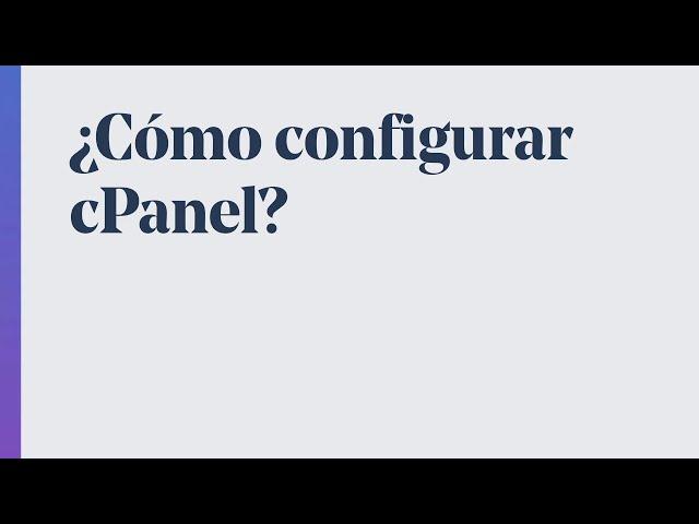 ¿Cómo configurar e instalar cPanel en GoDaddy?