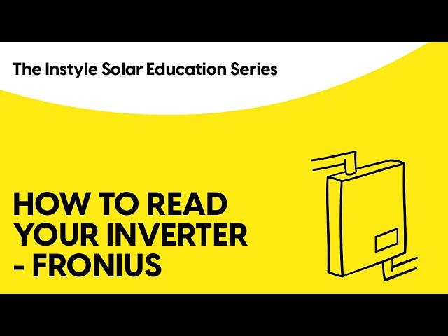 How to read your inverter - Fronius