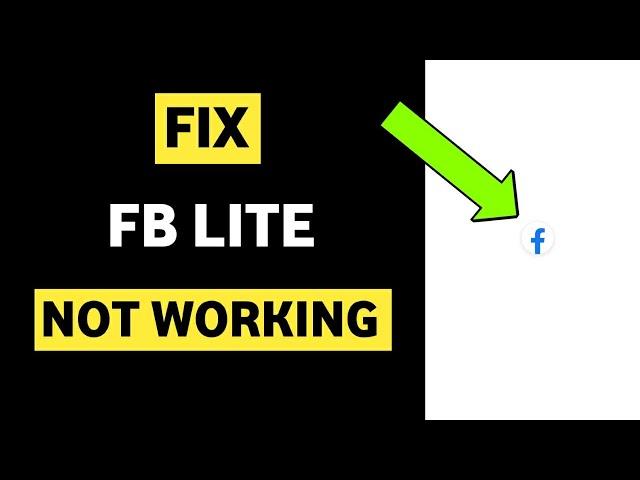 How To Fix Facebook Lite Not Working Problem.