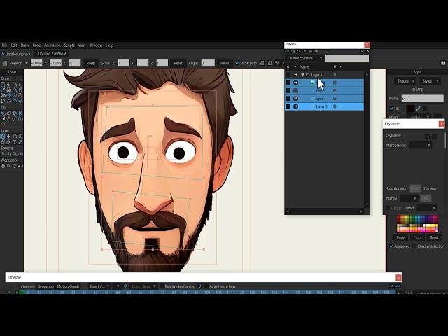 animate Facial expressions Midjourney and MOHO