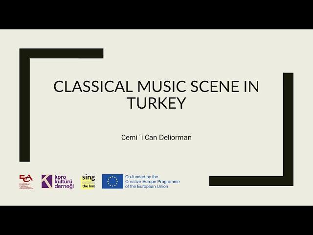 Classical Music Scene in Turkey | Cemi´i Can Deliorman