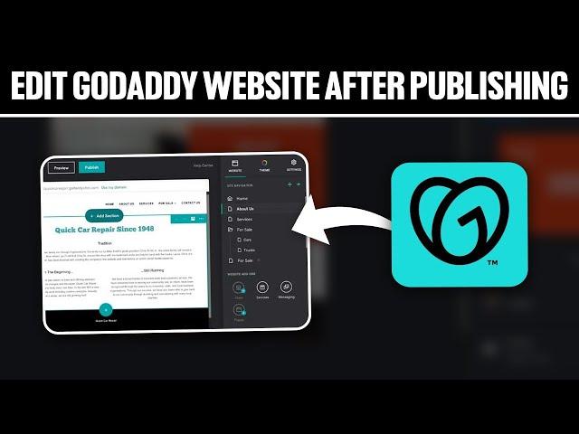 How To Edit GoDaddy Website After Publishing 2024! (Full Tutorial)