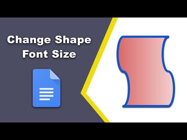 How to change shape font size in google docs