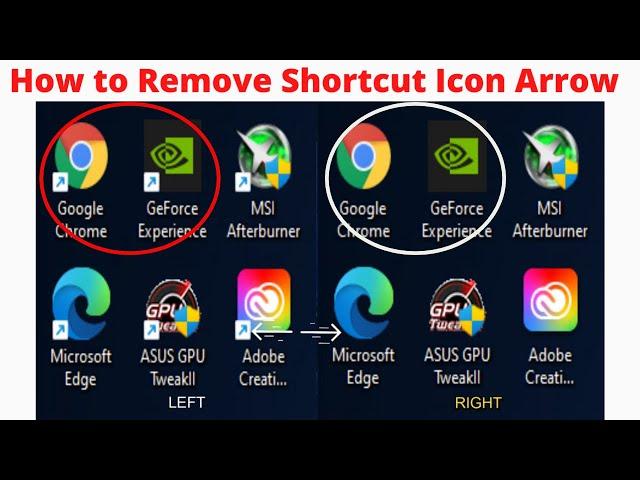 How to remove shortcut arrow from desktop icons in Windows 10, 11