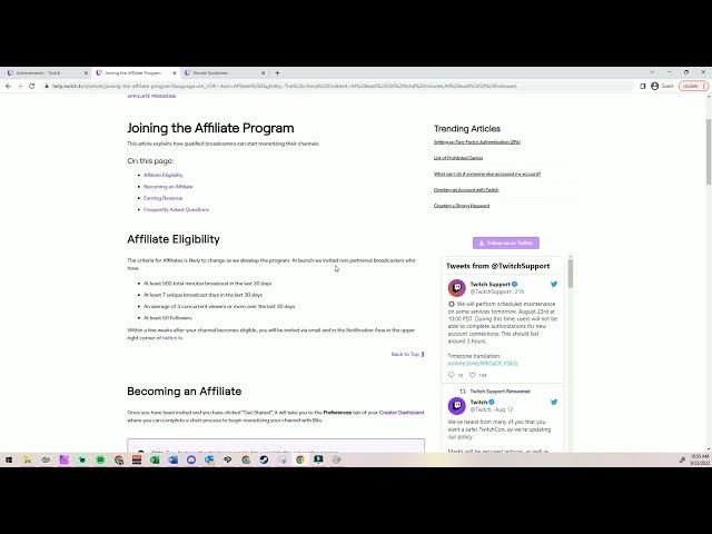 Steps for Twitch Affiliate Onboarding In under 6 minutes!