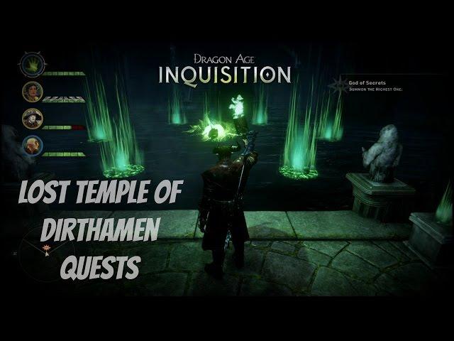 Dragon Age: Inquisition - Sidequest "Lost Temple of Dirthamen" God of Secrets + Runes Guide