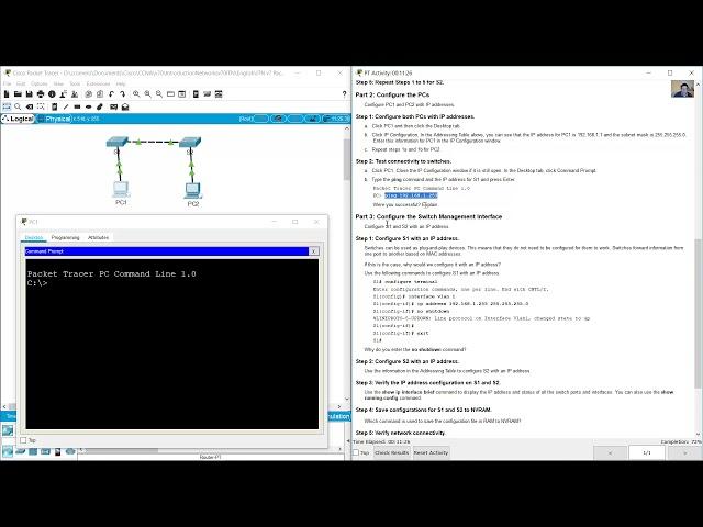 2.7.6 Packet Tracer - Implement Basic Connectivity