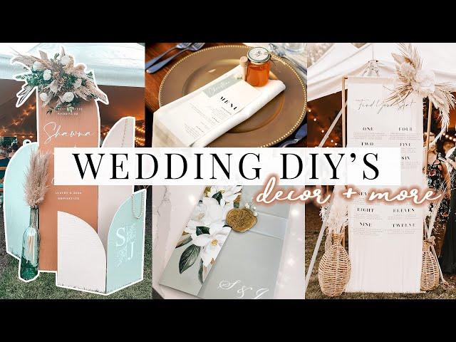 DIY WEDDING DECOR | Affordable, Budget Friendly, On-Trend Signage, Seating Chart, Stationary + MORE