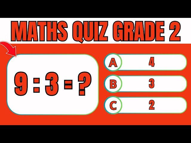 Fun and Easy Maths Quiz for Grade 2 | Test Your Skills with 20 Questions!